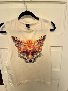The Marine Fox Graphic Tank Top in Cream